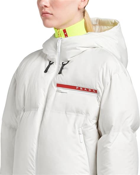 prada white puffer jacket